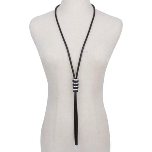 JID Long Chain Pendant Necklace Women Gothic Rope Foam Rubber Necklace Geometric Street Fashion Casual Jewelry All Free Shipping