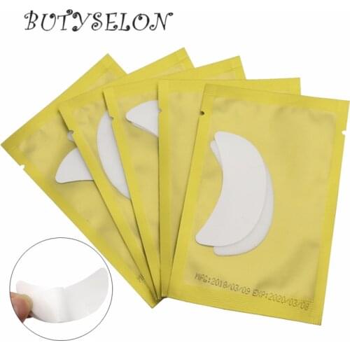 100pcs Eye Lash Patches Under Eye Pads Patches for Eyelash Extension Paper Patch False Eye Lash Tips Sticker Eyelash Extension