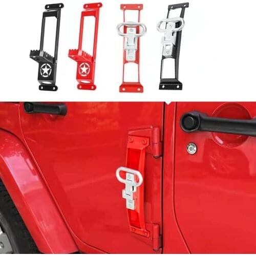 Foot Rest Pedal Steel Climbing Kit For Gladiator JT Accessories Fit For Wrangler JK JL Car Exterior Door Hinge Panels Foot Pegs