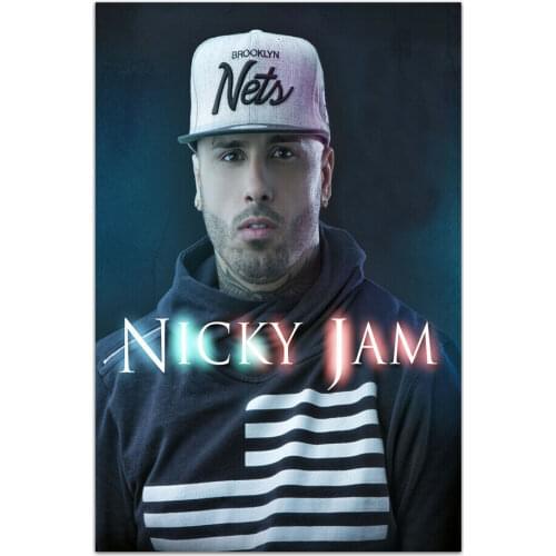 Hot Nicky Jam Music Singer Star Silk Fabric Wall Poster Art Decor Sticker Bright