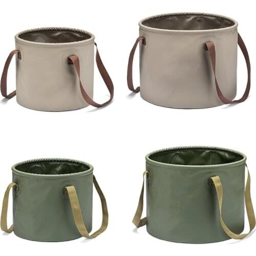 Portable PVC Round Water Bucket for Outdoor Travelling Fishing Camping Survival Gardening Car Washing Basin 10L/ 20L