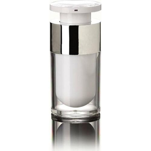 Empty Acrylic Cream Refillable Bottles Travel 15ml 30ml 50ml Press Vacuum Airless Cosmetic Containers for Makeup Products 10pcs