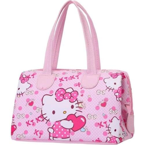 Sanrio Hello kitty pu shoulder bag Melody PU handbag girl lunch bag cartoon cute eco tote bag kid shopping bag