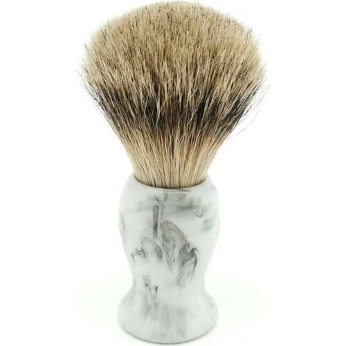TEYO Silvertip Badger Hair Shaving Brush Perfect for Wet Shave Cream Safety Double Edge Razor Beard Tools