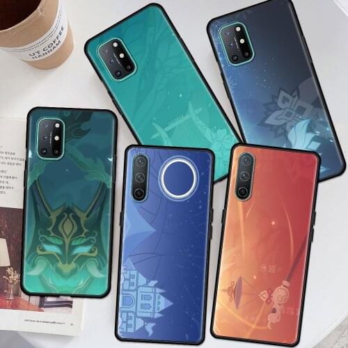 Genshin Impact Anime Icon Silicone Phone Case For OnePlus 8T 8 Nord N200 2 CE N100 N10 5G 7 Pro 7T Z 9R 9 Back Cover TPU Fundas