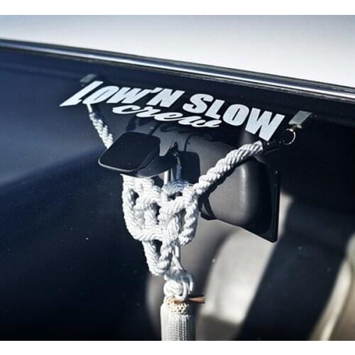 Car Styling Vinyl Decals LOW AND SLOW Front-end Glass Window Auto Body Sticker