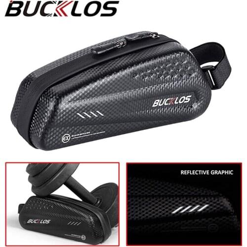 BUCKLOS Bicycle Bag Saddle Frame Bag Front Hard Shell Cycling Bag Waterproof Top Tube Bags PU EVA Bike Accessories