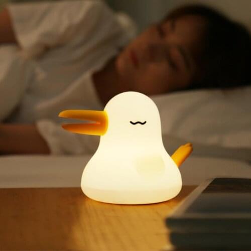 Led Children Night Light For Kids Soft Silicone USB Rechargeable Bedroom Decor Gift Animal Touch Night Lamp Decorative