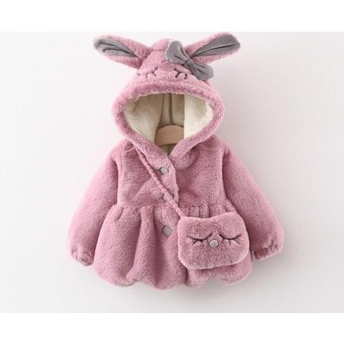 Baby Girls Warm Coats Winter Newborn Thick Cute Hoodies For Bebe Girl Toddler Fashion Velvet Outerwear Clothes Infant Jackets