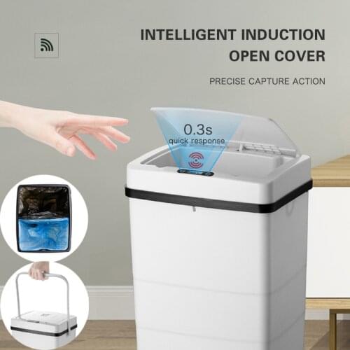 Wonderlife Smart Trash Can Automatic Sensor Dustbin Intelligent Induction Waste Bin Rubbish Can Bath Kitchen Dustbin Waterproof