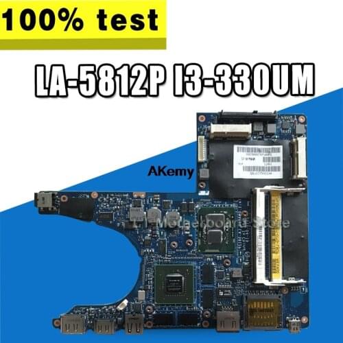 High quality For M11X R2 Laptop Motherboard CN-09V4JK 09V4JK 9V4JK 0NP10 LA-5812P With I3-330UM CPU 100% full Tested