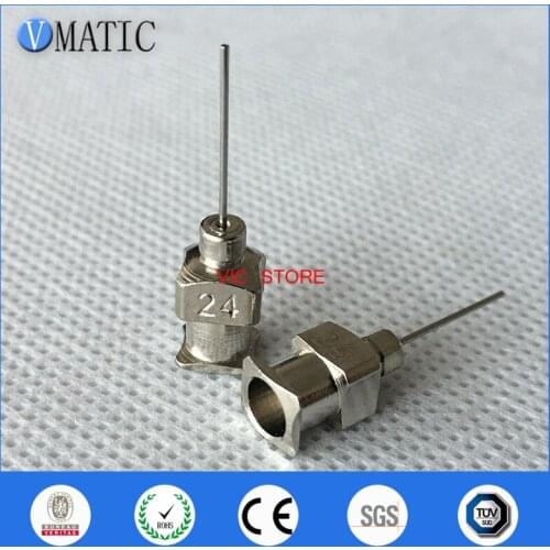 High Quality 0.5'' Length 24G All Metal Tips Blunt Stainless Steel 12Pcs Glue Dispensing Needles Syringe Needle Tips 1/2 Inch
