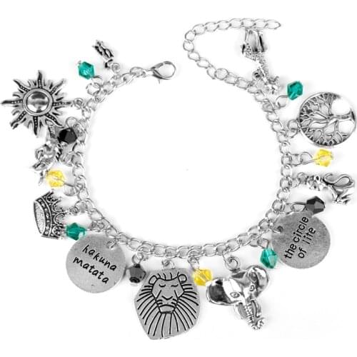 MQCHUN Jewelry The Lion King Musical Collection Charm Chain Links Bracelet Wristlet Anklets Bracelet for Women Girl Xmas Gift-2