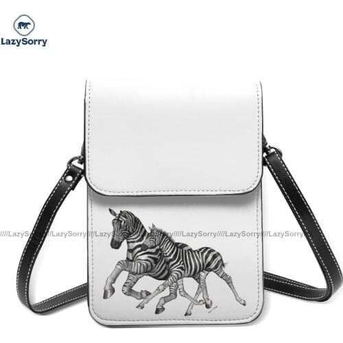 Zebra Shoulder Bag Female Gifts Mobile Phone Bag Stylish Leather Travel Bags