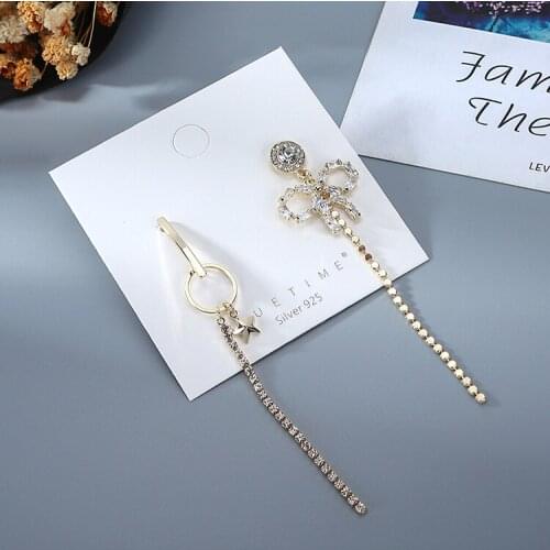 TONGKWOK Bohemia Exaggeration Dangle Earrings For Women Silk Thread Tassel Metal Long Chandelier Earrings #142327