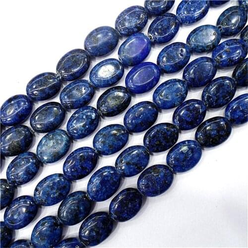 1 Strand/26Pcs 15x11x5mm Wholesale Natural Blue Lapis Lazuli Oval Loose Beads DIY Handmade Jewelry Accessories S814