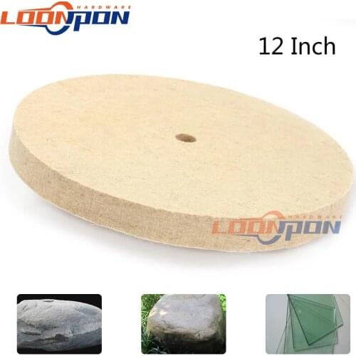 12" Wool Felt Polisher Disc Pad 300x16x25mm Buffing Pad Grinding Disc Abrasive Tools