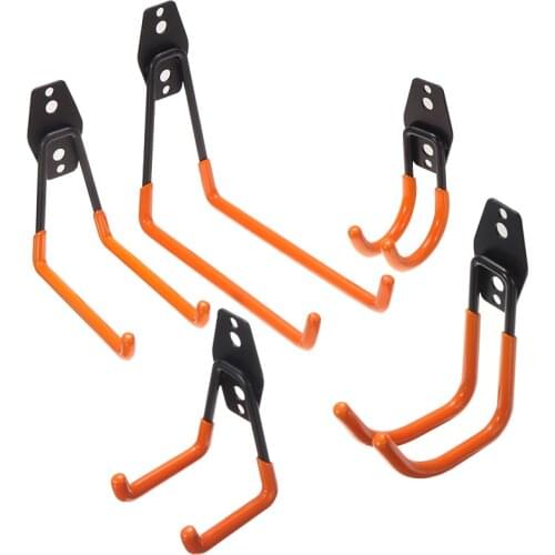 12pcs Heavy Duty Double-Arm Metal Hook Garage Organizer Wall Mount Bicycle Hanger Hooks Wall Mount Anti-slip Storage Hook
