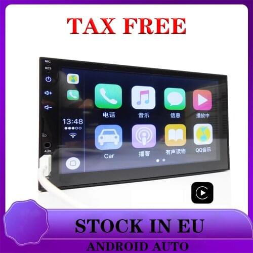 2 Din Universal Apple Carplay Car Radio Bluetooth Android Auto Stereo Receiver 7"Player ISO Audio SystemStereo Audio Head Unit