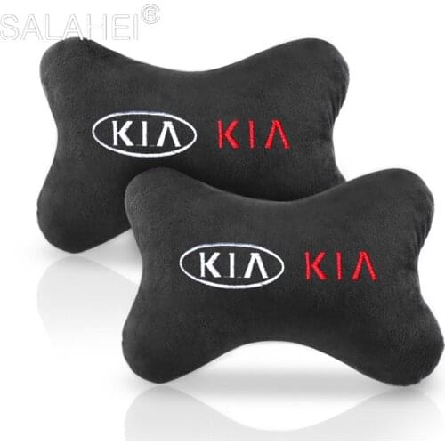 2PCS Soft Car Neck Headrest Pillows Seat Headrest For Kia Rio K2 K3 K4 K5 KX3 KX5 Cerato Soul Forte Sportage R Sorento Optima