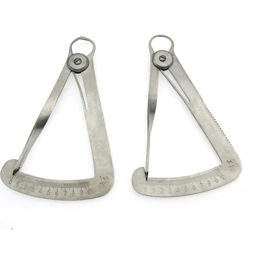 2pcs Dental Caliper Crown Gauge for Wax Or Metal Iwanson Spring Caliper