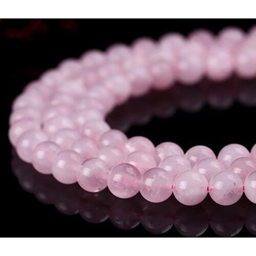 2021 Charm 4mm 6mm 8mm 10mm Pink Natural Stone Beads Loose Spacer Bead For DIY Handmade Lovely bracelets Trendy Jewelry Making