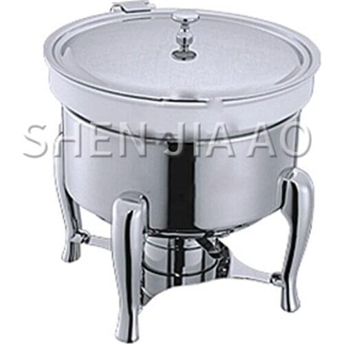 6L stainless steel Commercial round soup stove Soup sauce food container for canteen restaurant hotel 1PC
