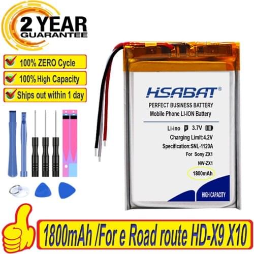 Top Brand 100% New Battery for e Road route HD-X9 X10 E-V5 navigator NW-ZX1 LIS1530HNPPC 3 wires Batteries
