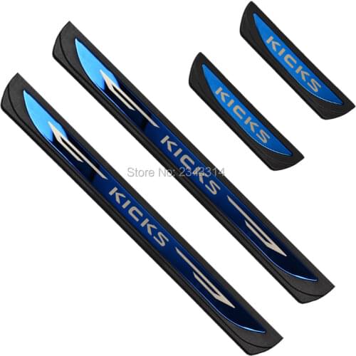 For Nissan Kicks 2017 2018 2019 2020 Accessories Stainless Door Sill Steel Scuff Kick Guard Pedal Threshold Step Protector Cover