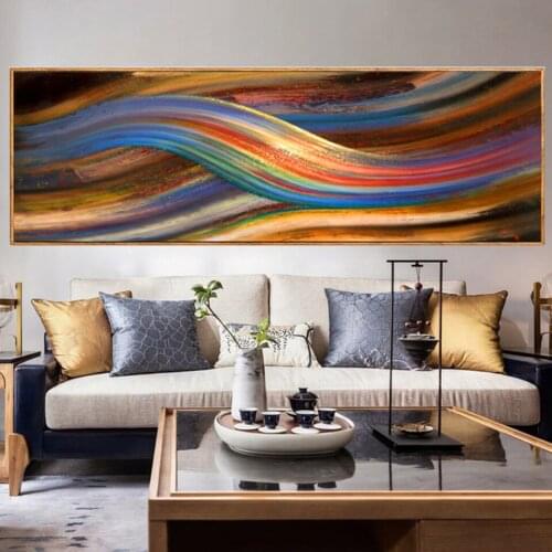 Diamond painting Modern Abstract Rainbow full square round diamond embroidery large 5d diy craft Ribbon Picture Home Art,EE1721