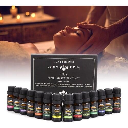 Pure Natural Aromatherapy Essential Oils 12/14Pcs/Set Refresh Air Therapeutic Plant Relaxation Skin Care Wrinkle Care Lift Skin