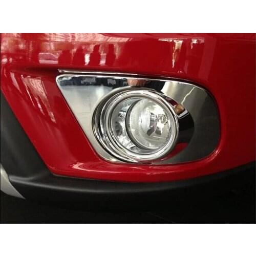 For Journey 2009-2016 2PCS ABS Chrome Car Front Fog Lamp Light/Rear Fog Lamp Light/Taillight Cover Mouldings Trims