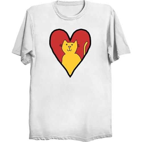 Ulzzang Cute Cat Male Fun Cartoon Tops Kawaii Boy Japan Streetwear Harajuku Casual Chic Vintage Short Sleeve Men T-Shirt