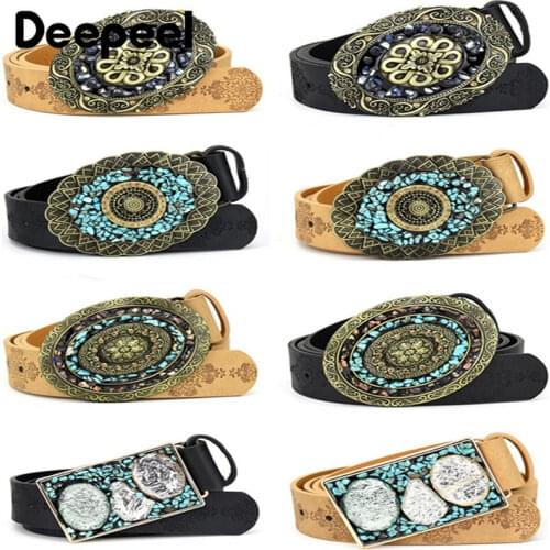 Deepeel 1pc 3.5*100\115cm Fashion Corset Wide Female Belt Alloy Smooth Buckle Belts with Stones Buckles Decorative Waistband