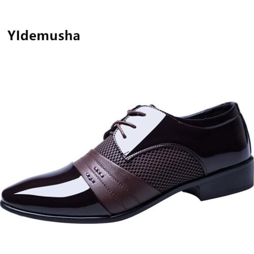 2019 Spring Autumn Men PU leather shoes High Quality band Fashion design Tenacity Comfortable Men Lace-up Casual shoes big sizes