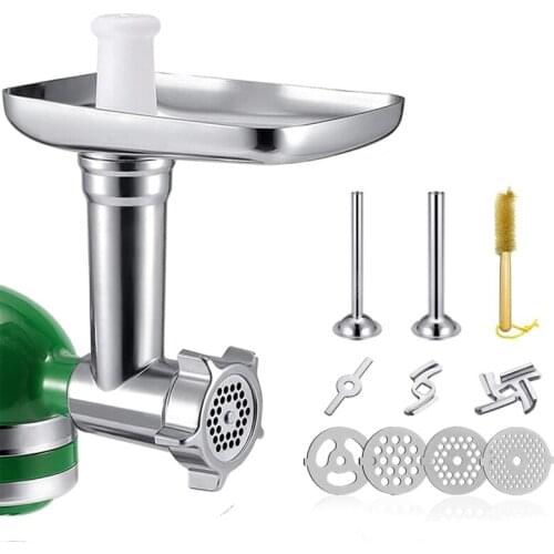 Food Grinder Attachment Slicer And Shredder Meat Stuffer For Kitchenaid Stand Mixer Accessories