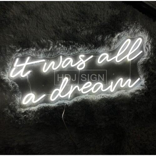 It was all a dreram neon sign wall decor for personalised bar custom sign metal plaque home pub cafe restaurant neon