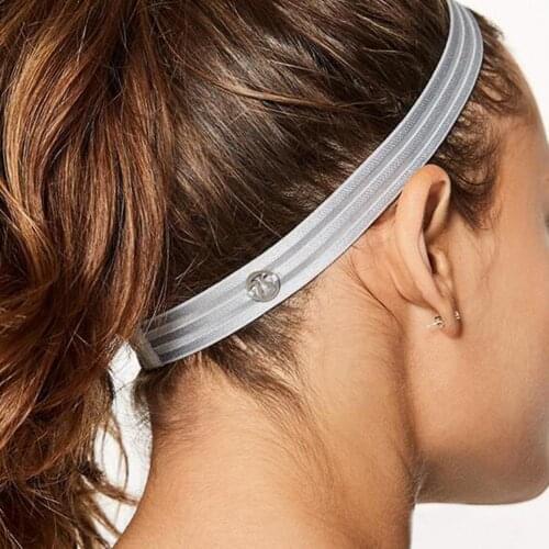 Non-Slip Sports Headband Sweat-Absorbent Hair Band Elastic Silicone Sweatband Running Fitness Yoga Hairband