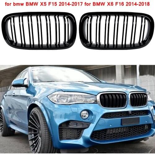 For BMW F15 grille line front replacement kidney grill gloss black for BMW X6 F16 2014-2018