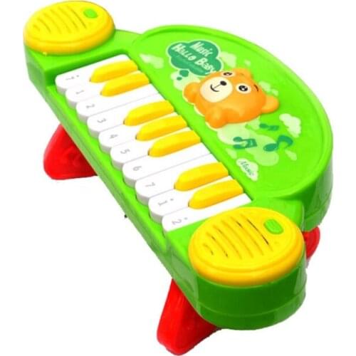 Cartoon Animal Electronic Light and Music Piano Toy, Musical Instruments 10 Keyboards Piano for Baby Gift