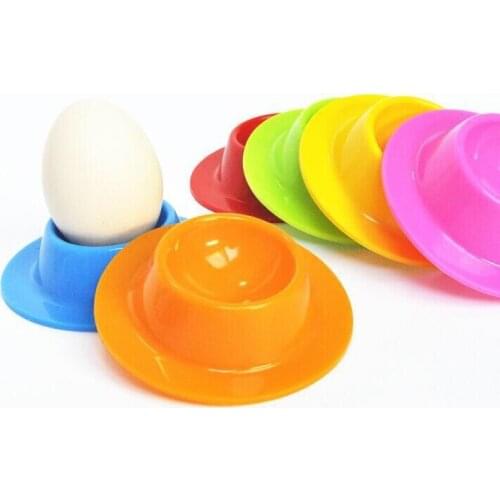 2pcs/lot Anti-drop Silicone Egg Holder Colorful Stand Eggs Tray Holder Storage Rack For Kitchen Egg Holder Cup Tools 8.6*2.3cm