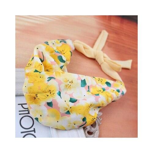 Floral Bridal Headband Hairband Wedding Party ponytail holder elastic hair band ties headwear hair accessories 2pcs FD06