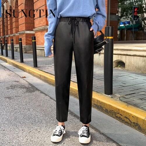 Sungtin Women's Leather Pants