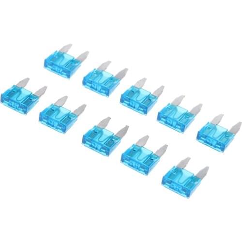 Univerial 10Pcs Mini 15A Blade Fuses Blue 17x11mm for Car Truck Replacement
