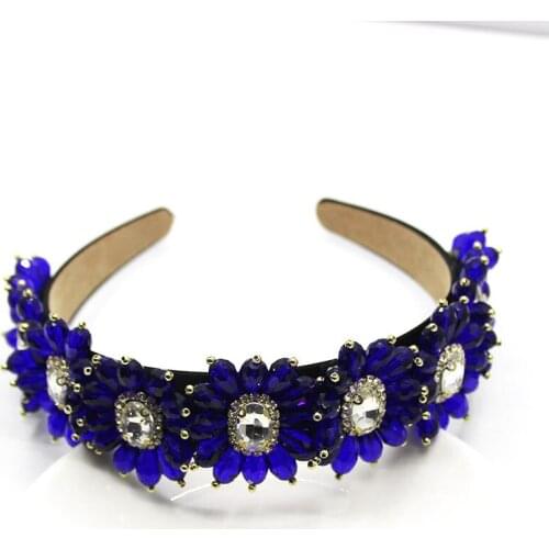 Vintage wide-brimmed hair hoop womens velvet stars snowflake fashion headband styling hairpin headdress 901