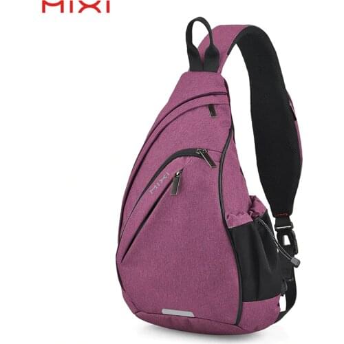 Mixi Women One Shoulder Bag Sling Backpack 17 19 Inch with USB Charging Port Waterproof