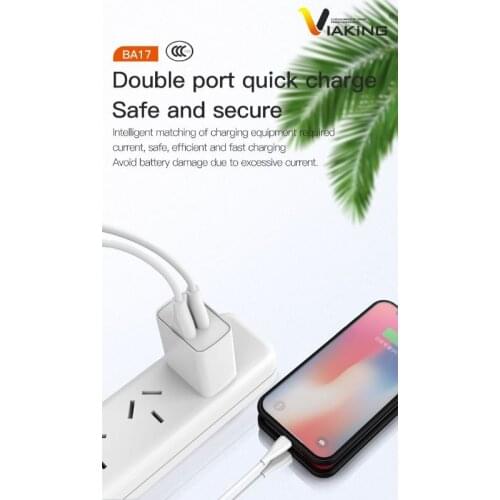 High Quality 2.1A 3C certification single charging head + data cable US Plug