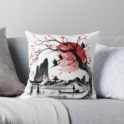Japan dream Throw Pillow Cushion Cover Polyester throw pillows case on sofa home living room car seat decor 45x45cm
