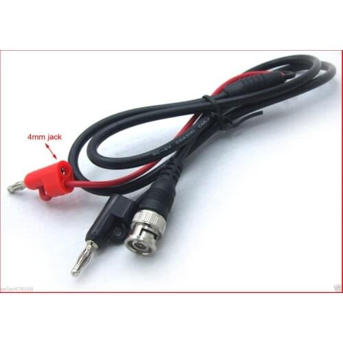 10PCS BNC male to Double banana plug for 4mm jack 75oHM cable 100CM / 39" cables