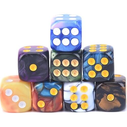 10pcs 12mm Six Sided Acrylic Transparent Cube Round Corner Portable Table Playing Games Drinking Dice